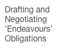 Drafting and Negotiating ‘Endeavours’ Obligations
